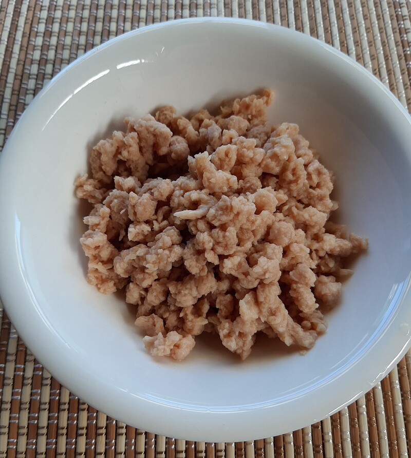 お湯でもどした大豆ミート84gの画像